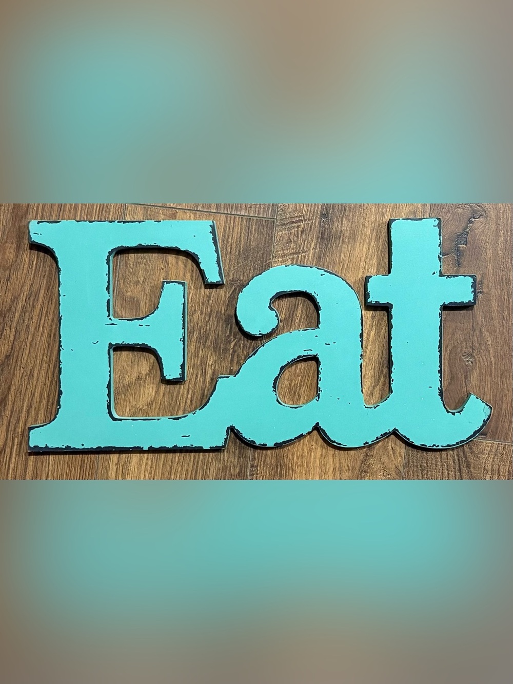 Hobby Lobby Teal Distressed Decorative Wall Letter